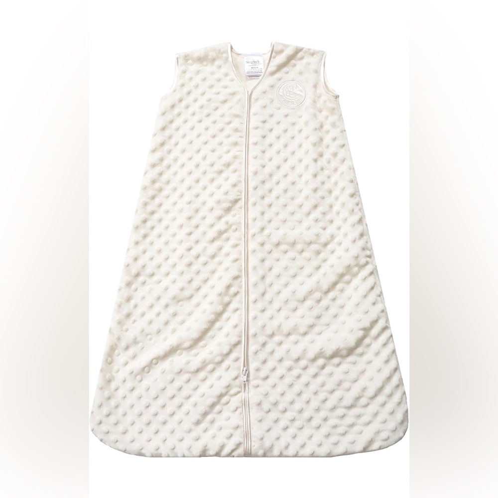 HALO Sleepsack Plush Dot Velboa Wearable Blanket, TOG 1.5 Size Medium 6-12Months